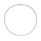 Lab Grown Asscher Diamond Tennis Necklace