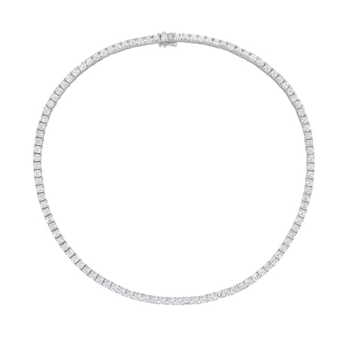 Lab Grown Asscher Diamond Tennis Necklace