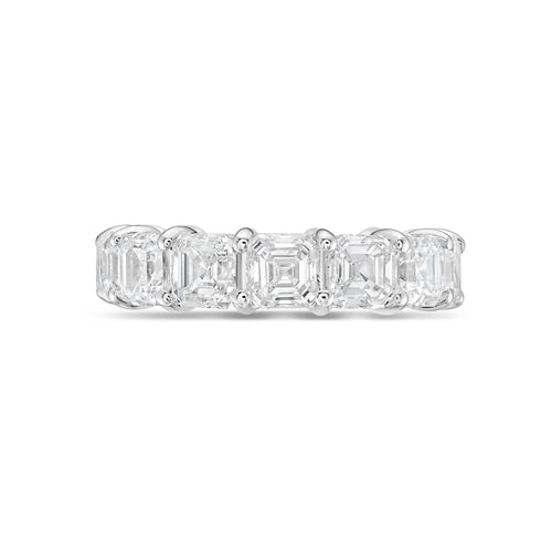 Lab-Grown Asscher Eternity Band, 14k Gold