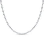 Lab Grown Asscher Diamond Tennis Necklace