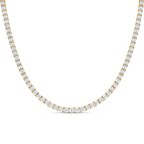 Lab Grown Asscher Diamond Tennis Necklace
