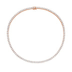 Lab Grown Asscher Diamond Tennis Necklace