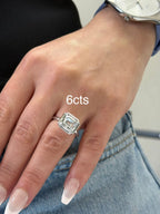 Lab-Grown Asscher Diamond Bezel Ring