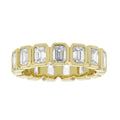 Lab-Grown Emerald Bezel Eternity Band