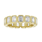 Lab-Grown Emerald Bezel Eternity Band