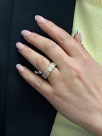 Lab-Grown Emerald Bezel Eternity Band