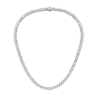 Lab Grown Oval Bezel Tennis Necklace