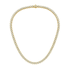 Lab Grown Oval Bezel Tennis Necklace