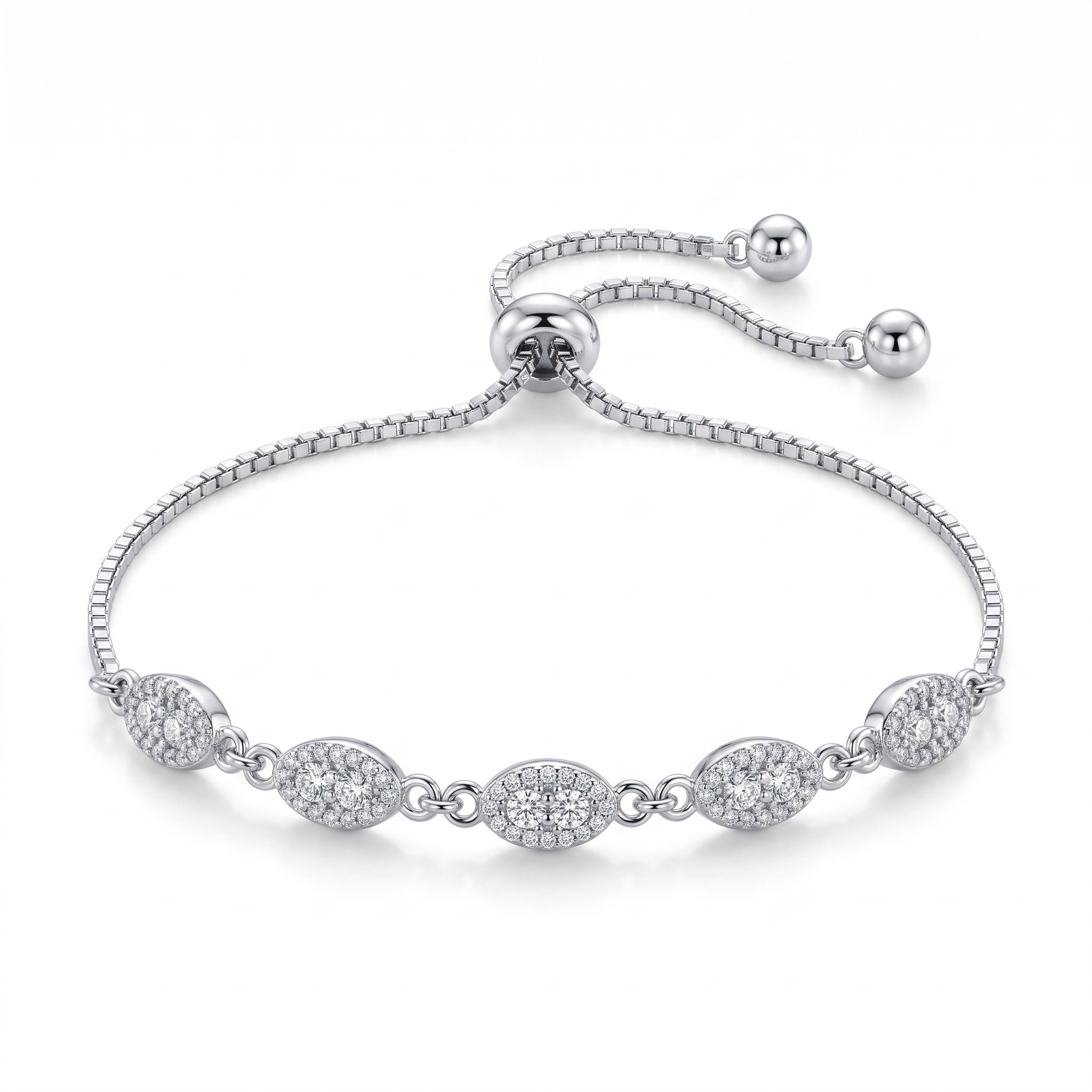 Pavé Station Bolo Bracelet by AZ Essentials