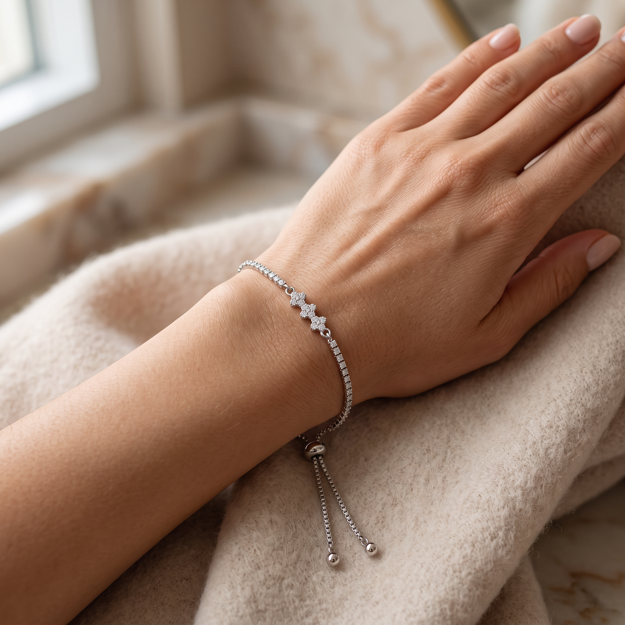 Flower Trio Bolo Bracelet by AZ Essentials
