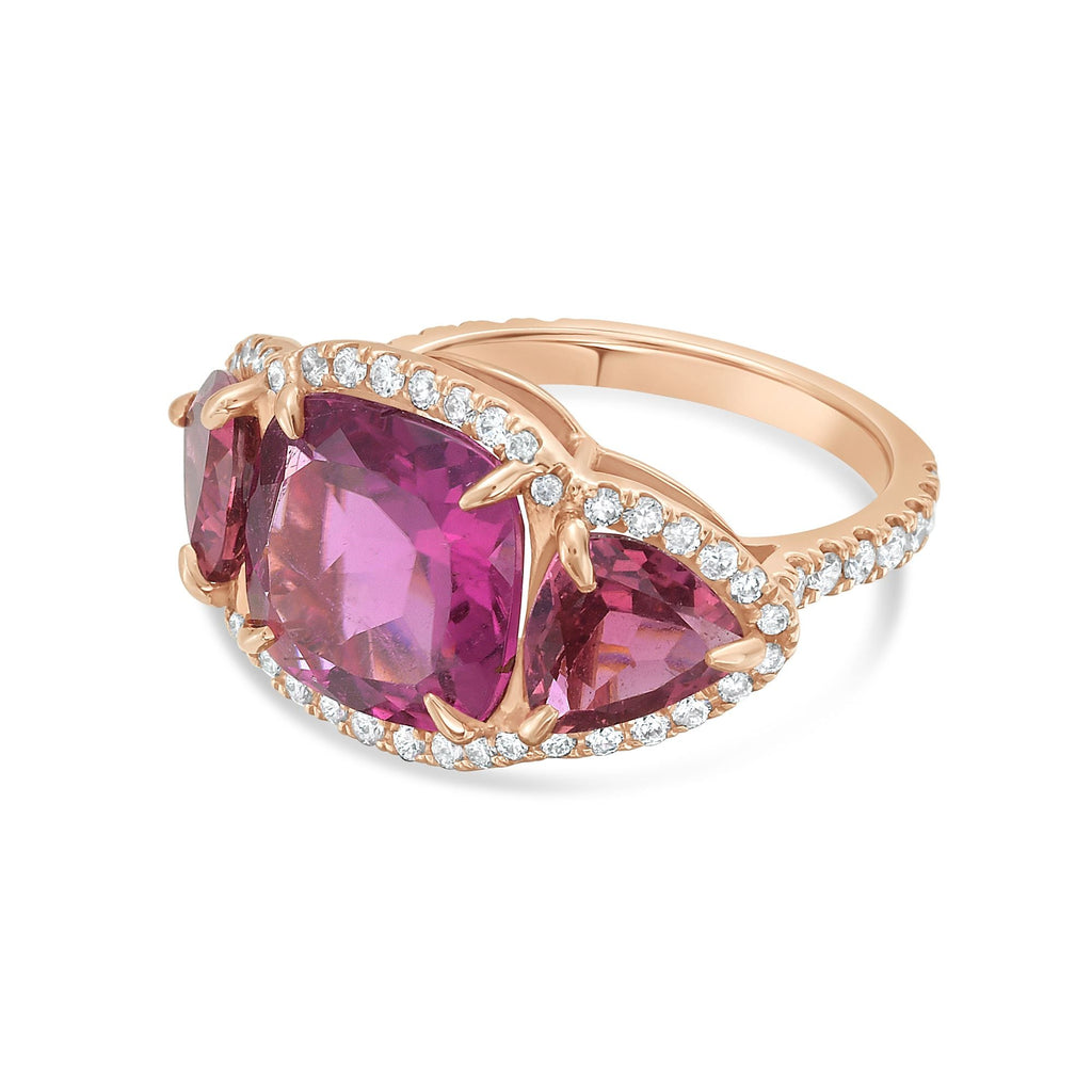 Tourmaline Three Stone Ring