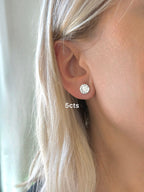 Lab-Grown Round Diamond Stud Earrings, 4-Prong