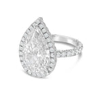 7.68ct Pear-Shaped Diamond Halo Ring, Platinum