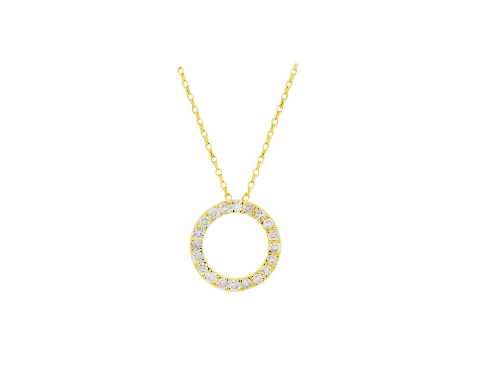Lab Grown Open Circle Diamond Pendant