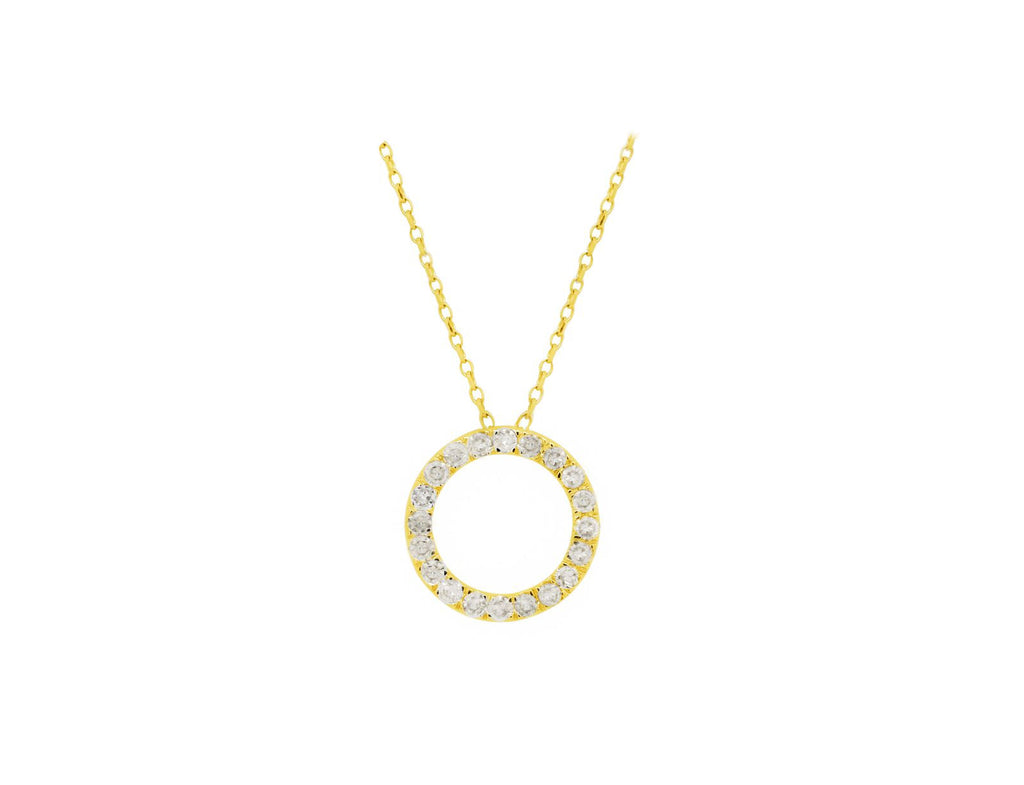 Lab Grown Open Circle Diamond Pendant
