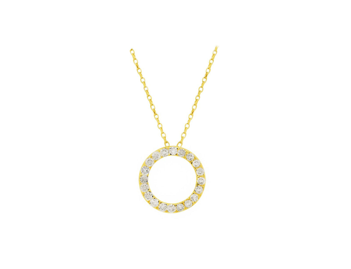 Lab Grown Open Circle Diamond Pendant