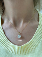 Lab-Grown Solitaire On Bail Diamond Pendant