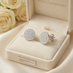 Classic Round Pavé Studs by AZ Essentials