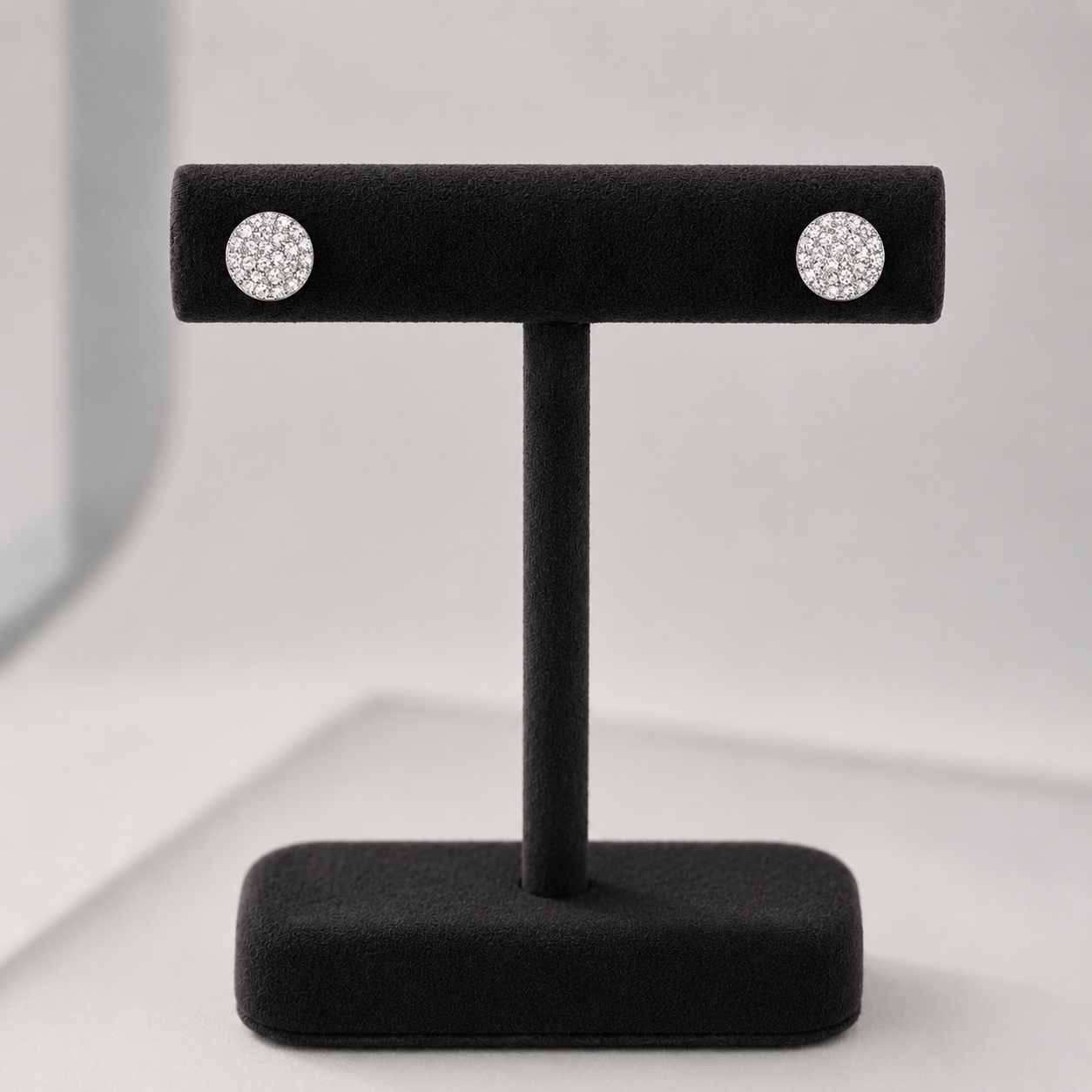 Classic Round Pavé Studs by AZ Essentials