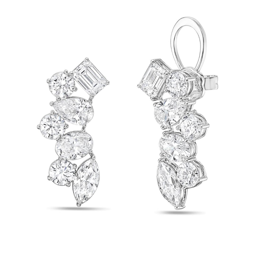 Lab Grown Multi-Cut Diamond Ear Crawlers