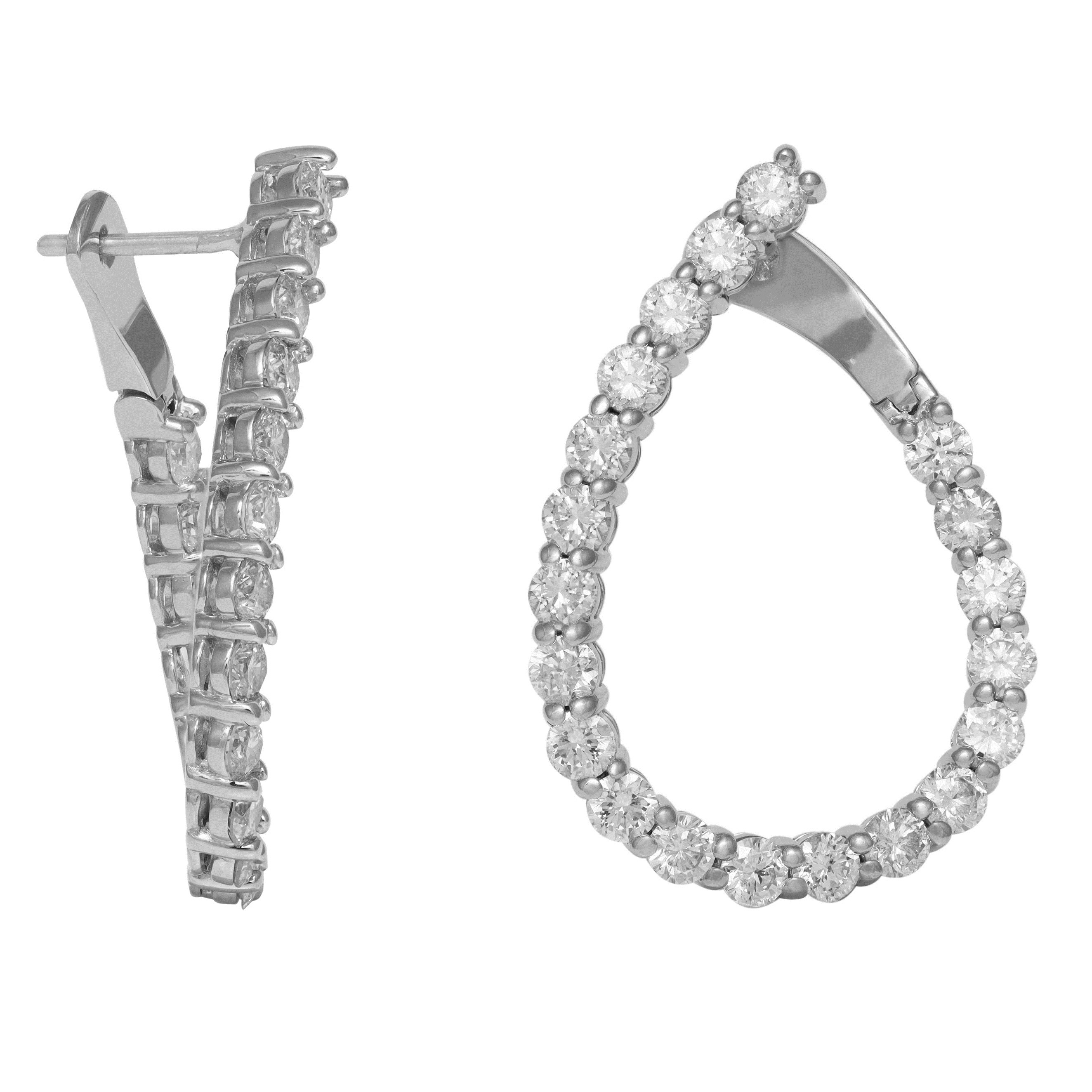 Lab Grown Diamond Curved Hoops