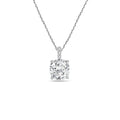 Lab-Grown Cushion Diamond Pendant with Diamond Bail