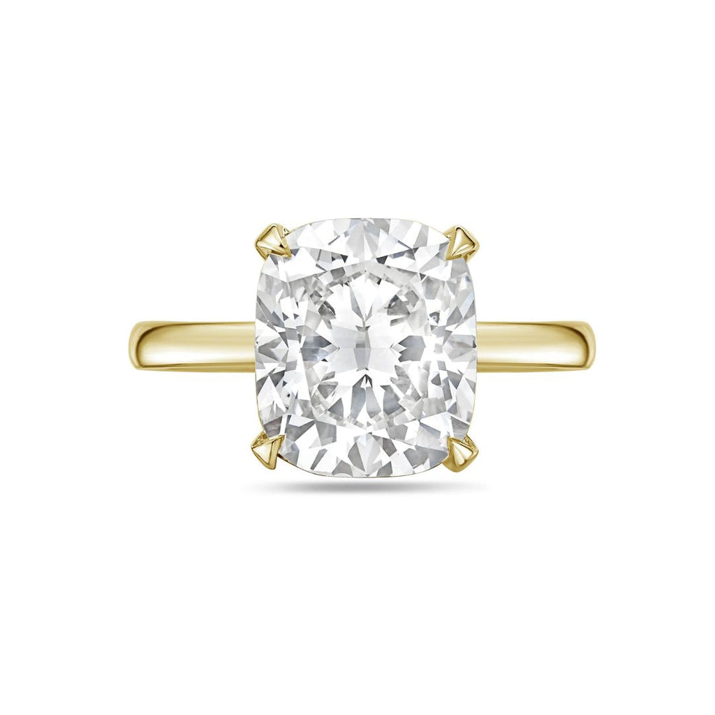 Lab-Grown Cushion-Cut Diamond Solitaire Engagement Ring