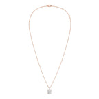 Lab-Grown Cushion Diamond Pendant with Diamond Bail