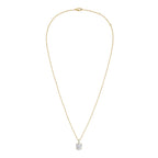 Lab-Grown Cushion Diamond Pendant with Diamond Bail