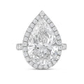 7.68ct Pear-Shaped Diamond Halo Ring, Platinum