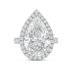 7.68ct Pear-Shaped Diamond Halo Ring, Platinum