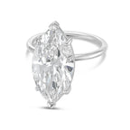 Lab-Grown Marquise Diamond Solitaire Ring, 18K Gold