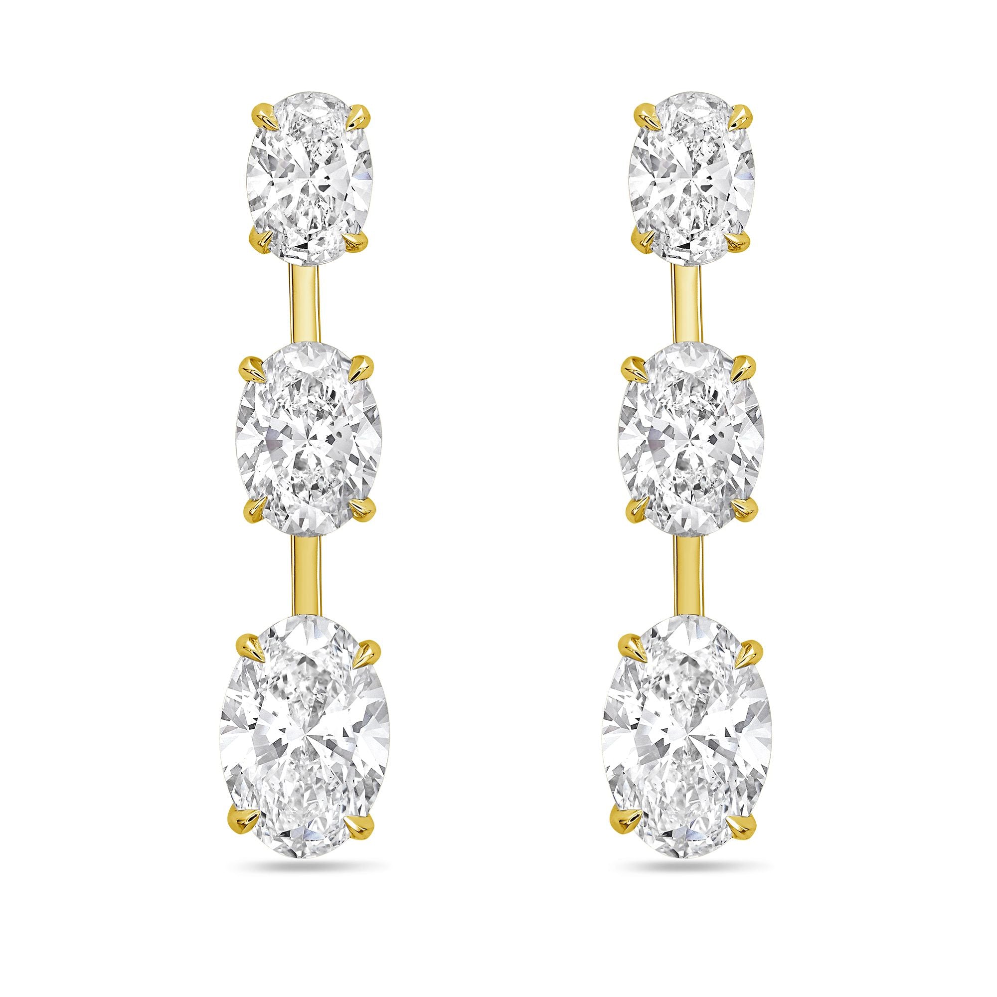 Lab Grown Diamond Graduated Dangling Earrings