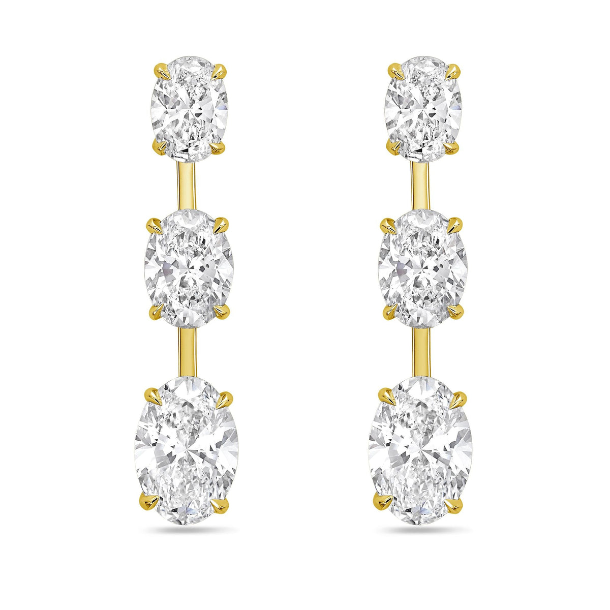 Lab Grown Diamond Graduated Dangling Earrings