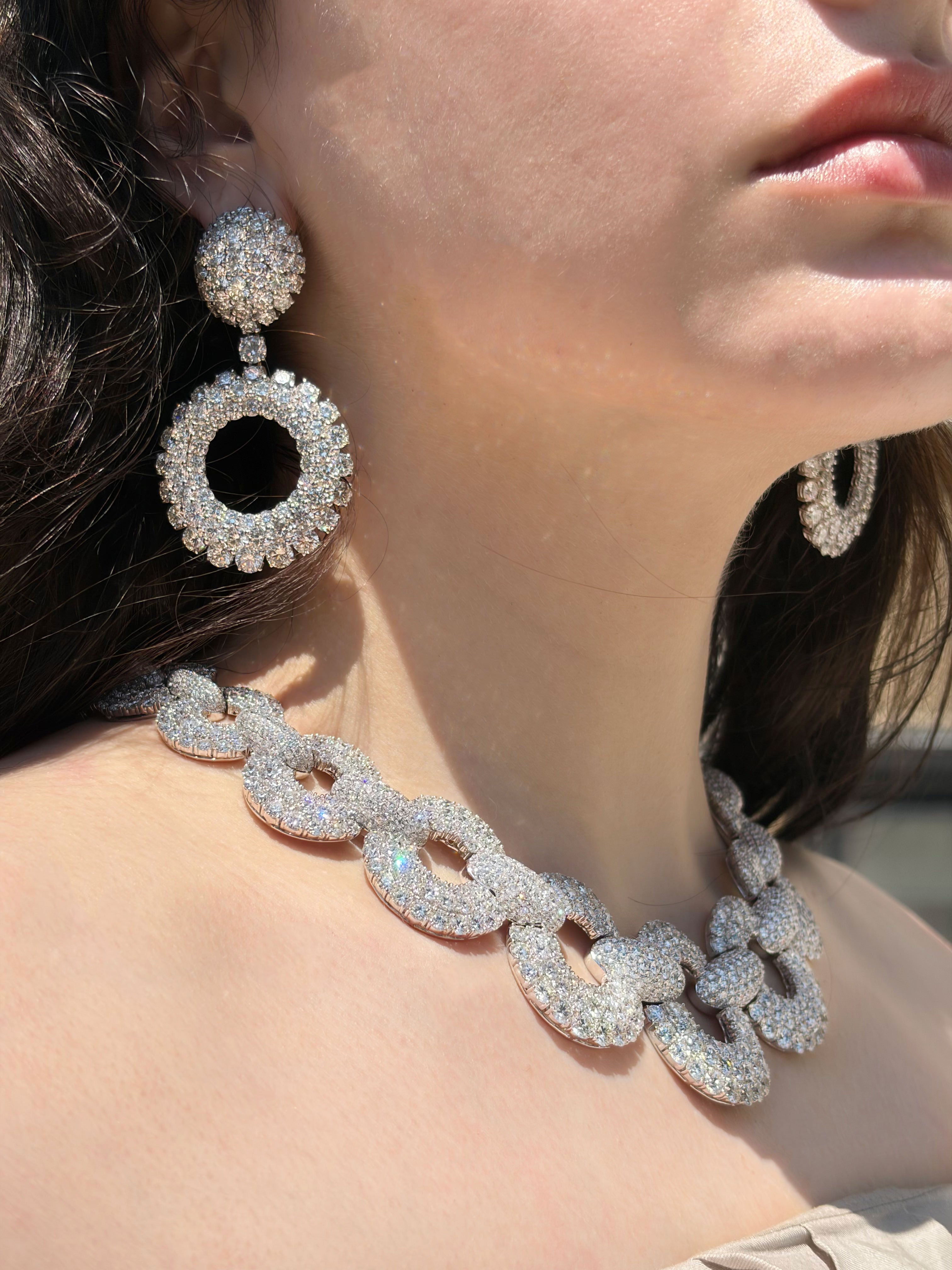 107ct Circle Link Diamond Necklace