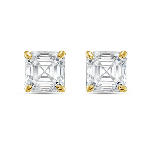 Lab Grown Asscher Diamond Studs