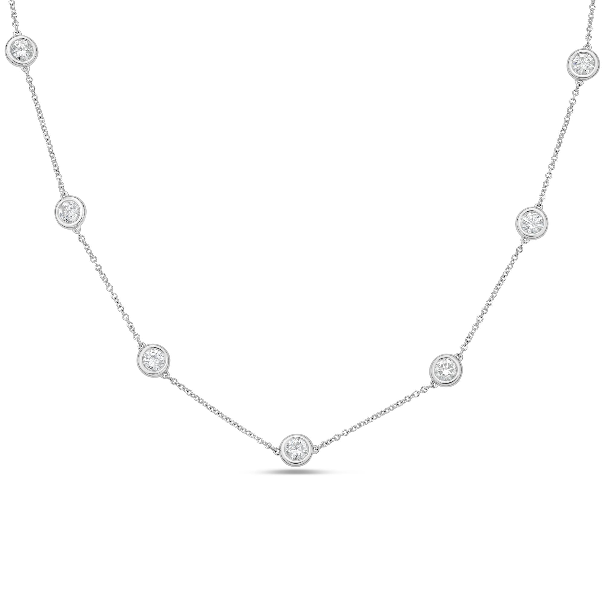 Lab-Grown Diamonds By The Yard Necklace, 14K Gold