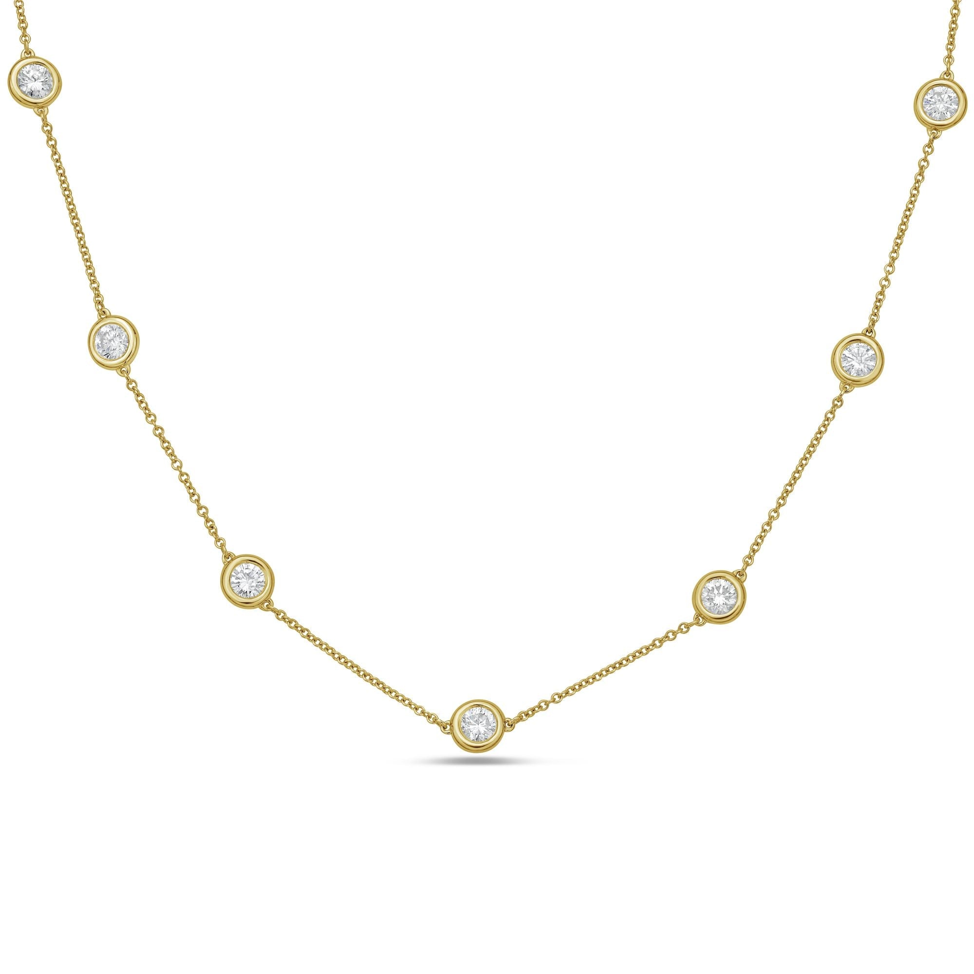 Lab-Grown Diamonds By The Yard Necklace, 14K Gold