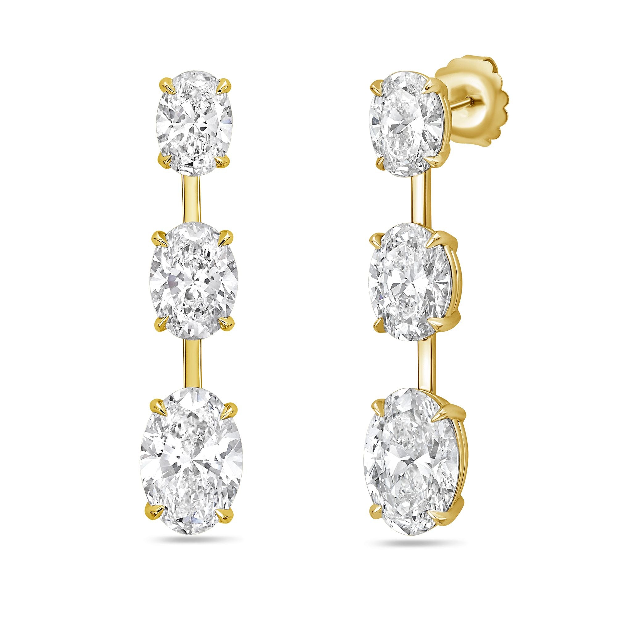 Lab Grown Diamond Graduated Dangling Earrings