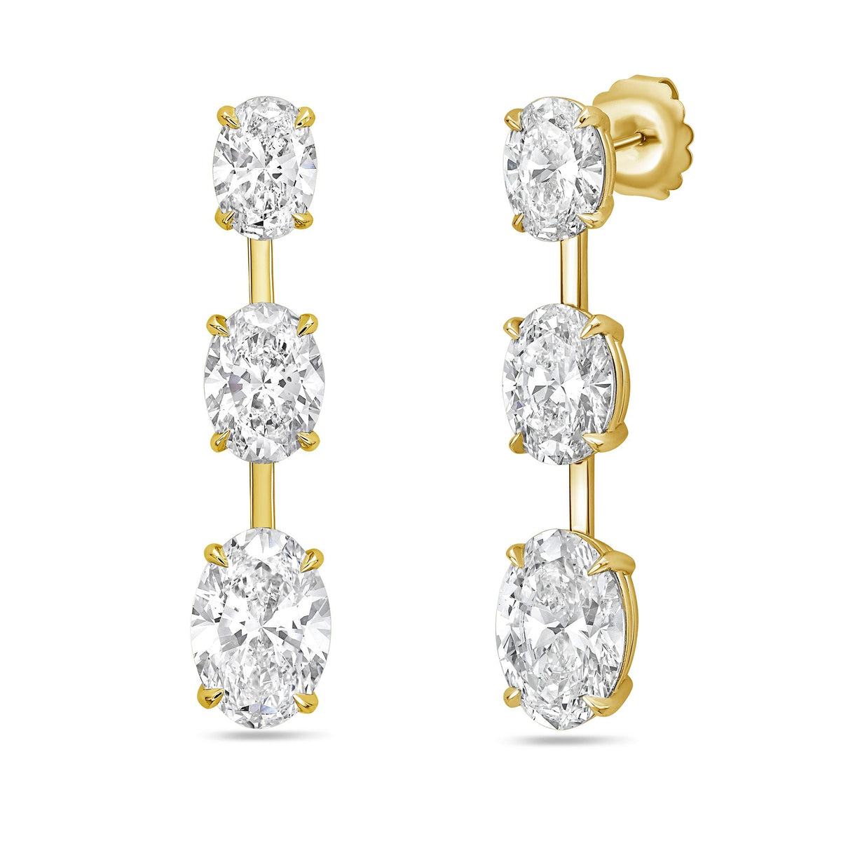 Lab Grown Diamond Graduated Dangling Earrings