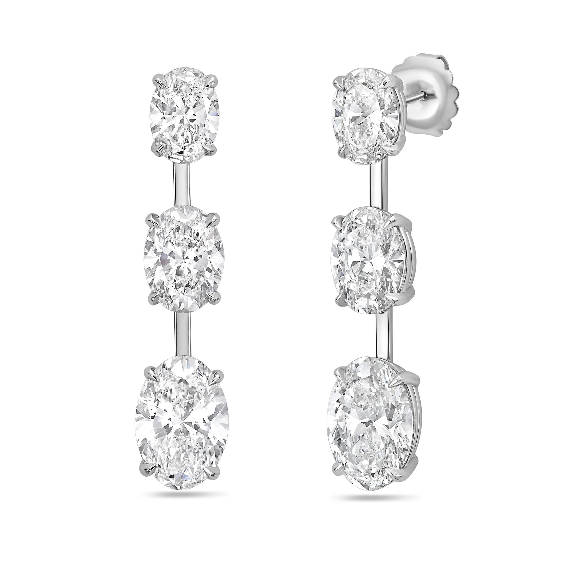 Lab Grown Diamond Graduated Dangling Earrings