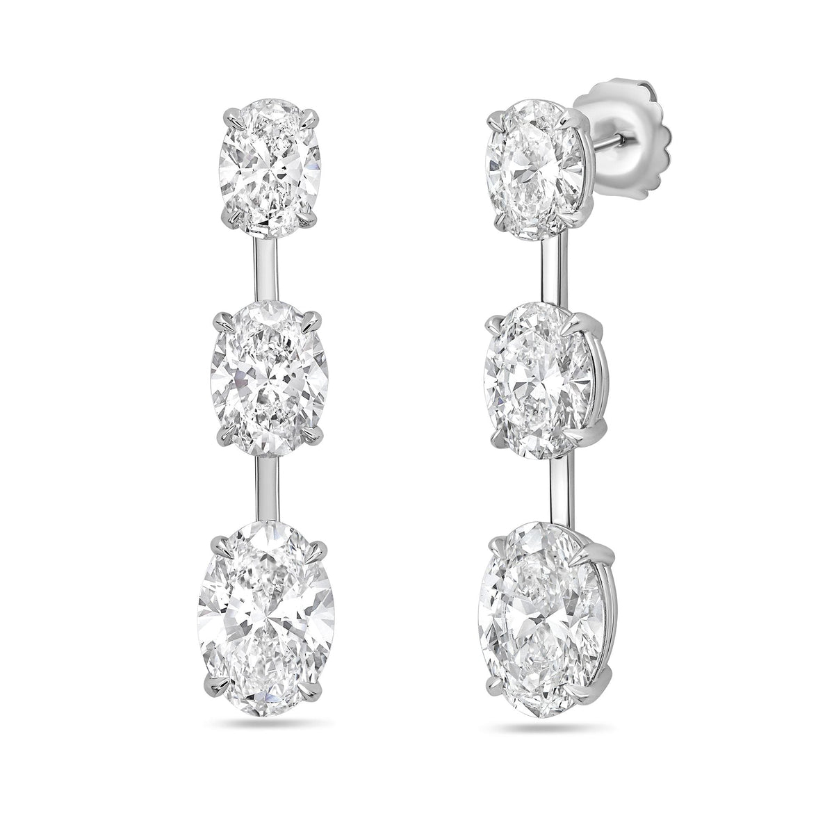 Lab Grown Diamond Graduated Dangling Earrings