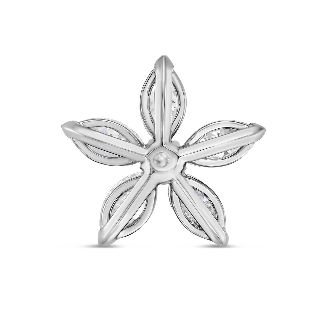 Marquise Diamond Flower Stud Earrings