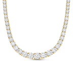 110 Cts Custom Cut Lab Diamond Riviera Tennis Necklace
