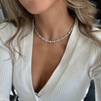 Short Alternating Diamond Necklace