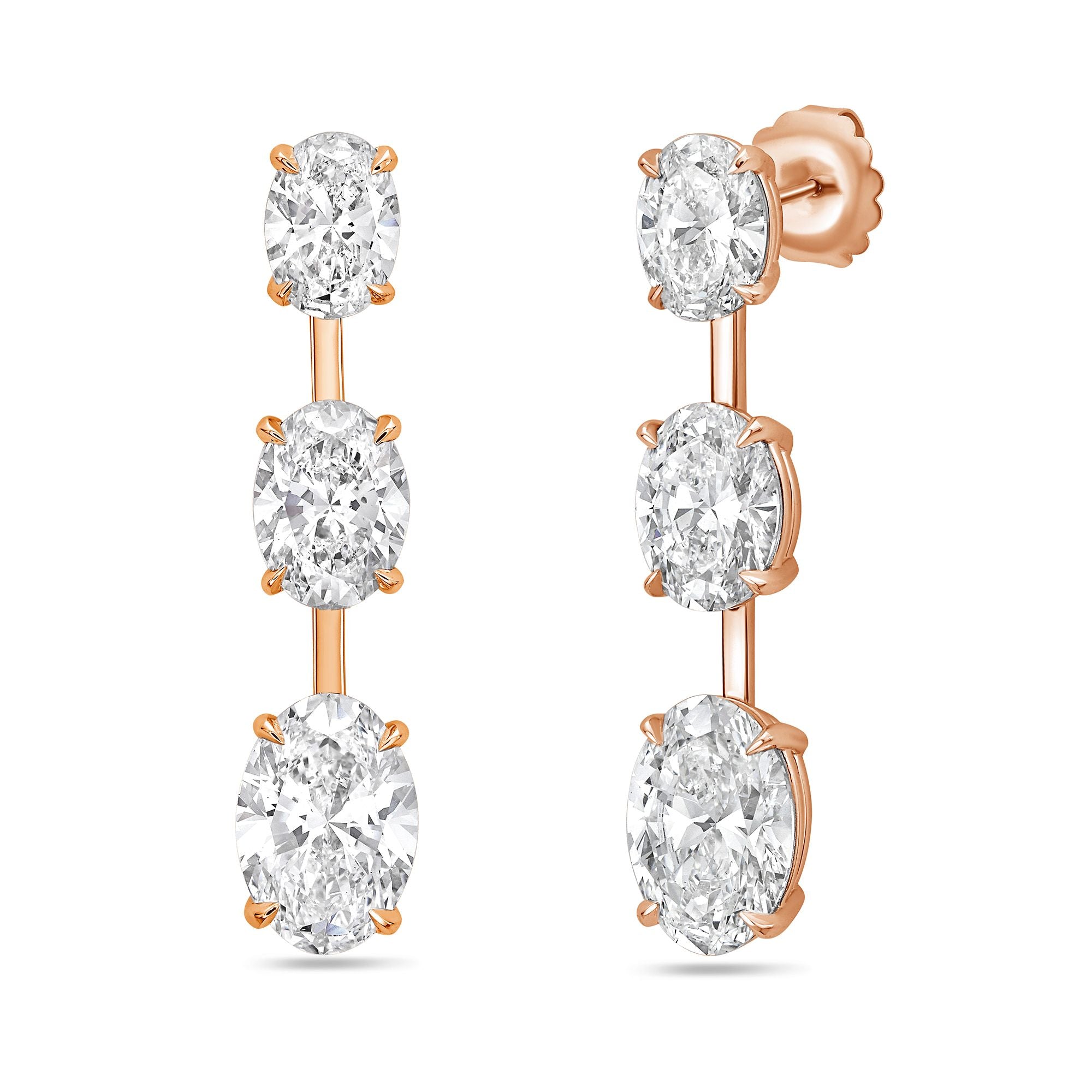 Lab Grown Diamond Graduated Dangling Earrings