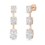 Lab Grown Diamond Graduated Dangling Earrings