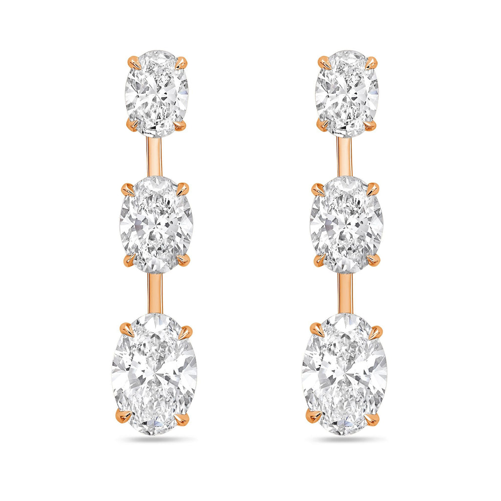 Lab Grown Diamond Graduated Dangling Earrings