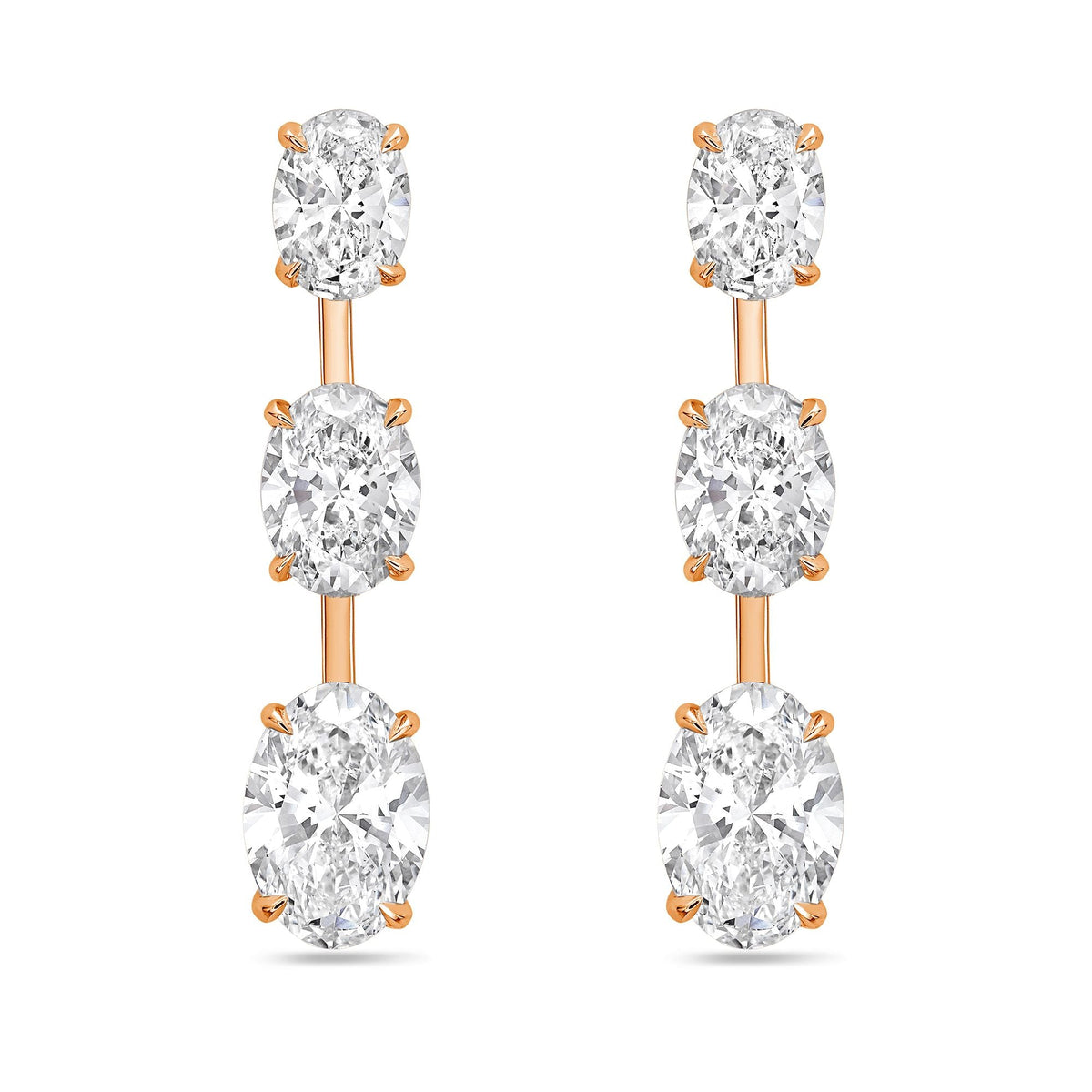 Lab Grown Diamond Graduated Dangling Earrings