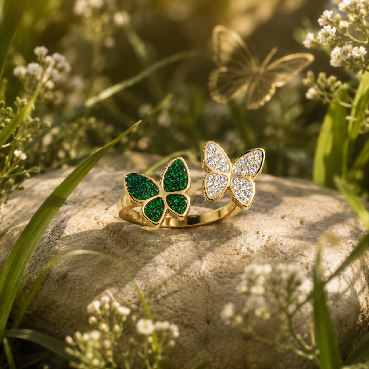Butterfly Duet Ring